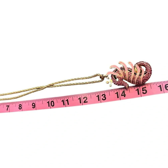 Betsy Johnson Pink Rhinestone Seahorse Pendant - Picture 6 of 7